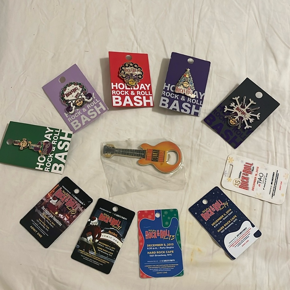 Hard Rock Cafe Limited Edition Collectible Pins 2010-14 Rock & Roll Bash + BONUS